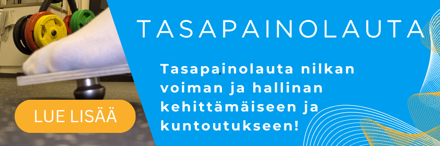 Tasapainolauta nilkan hallinnan, voiman kehittämiseen ja nilkan kuntouttamiseen.